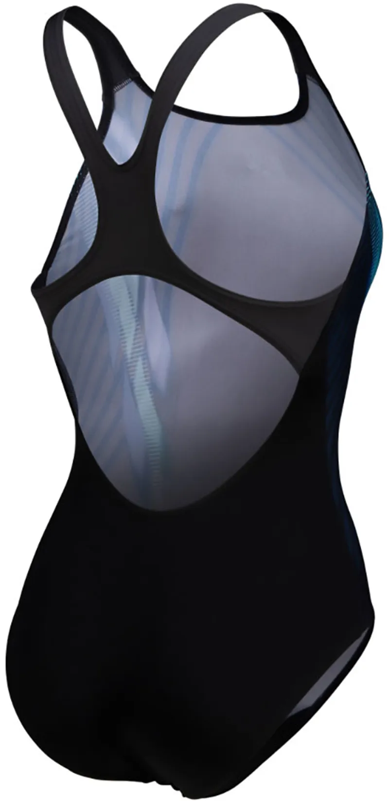 Arena Women's Underwater Swim Pro Back Swimsuit Black Multi/Black/Grey Blue-1